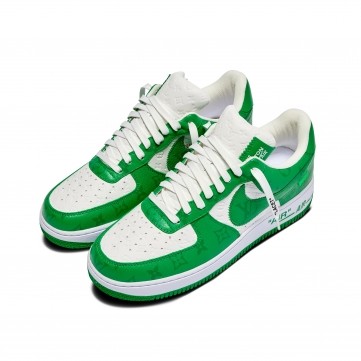 Giày Louis Vuitton Nike Air Force 1 Low By Virgil Abloh Green