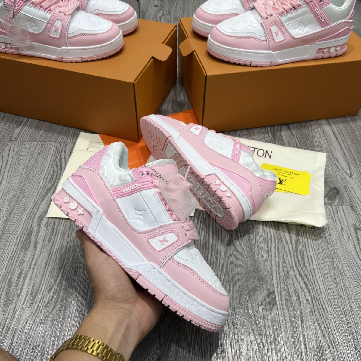 Louis Vuitton TRAINER sneakers pink Womens Fashion Footwear Sneakers on  Carousell