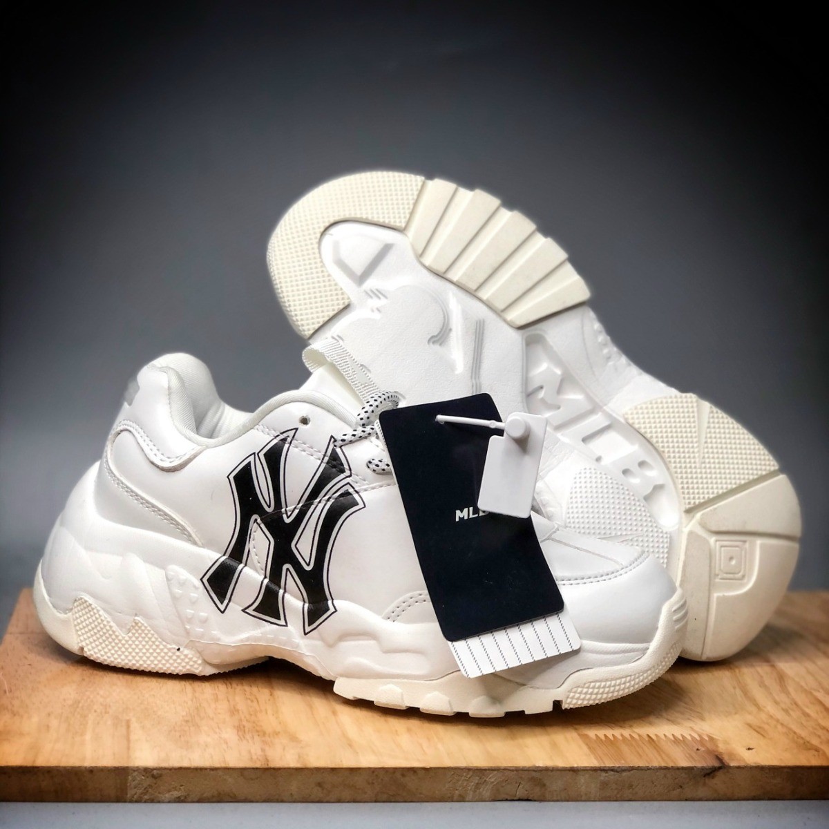 Giày Sneaker MLB Big Ball Chunky A New York Yankees White