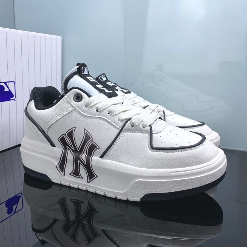 Giày mlb chunky liner white black new york yankees giày sneaker thể thao  nam nữ mlb ny mst68