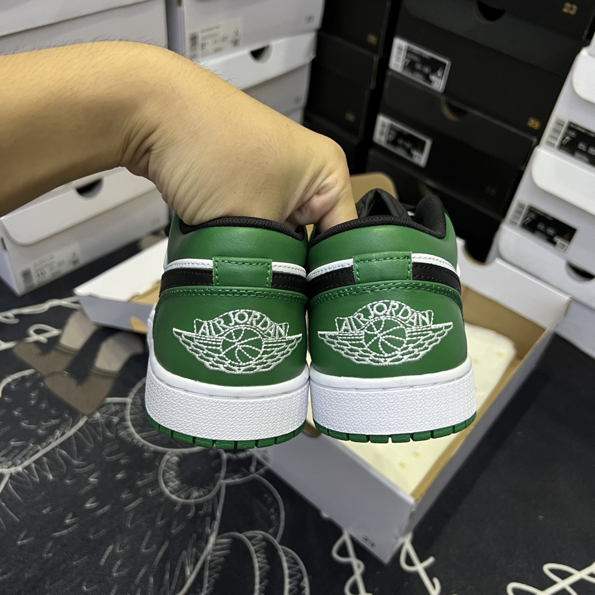 Giày Air Jordan 1 Low GS ‘Green Toe’
