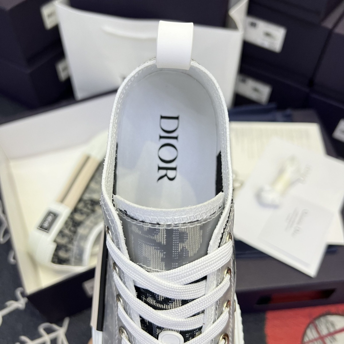 Giày Converse X Dior Kaws B23 Low Top Grey White