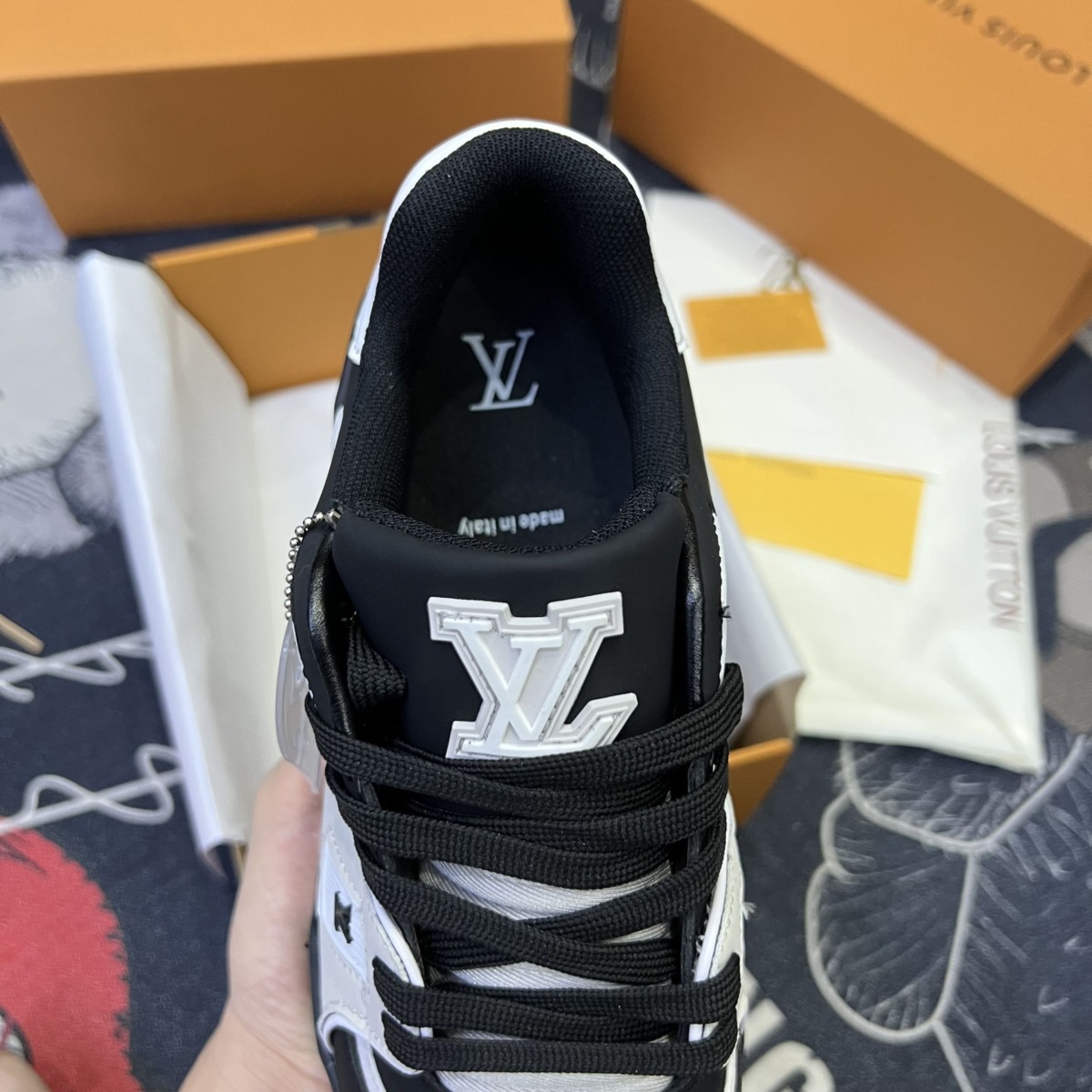 Giày Louis Vuitton LV Trainer 23 Black Like Auth 4 scaled