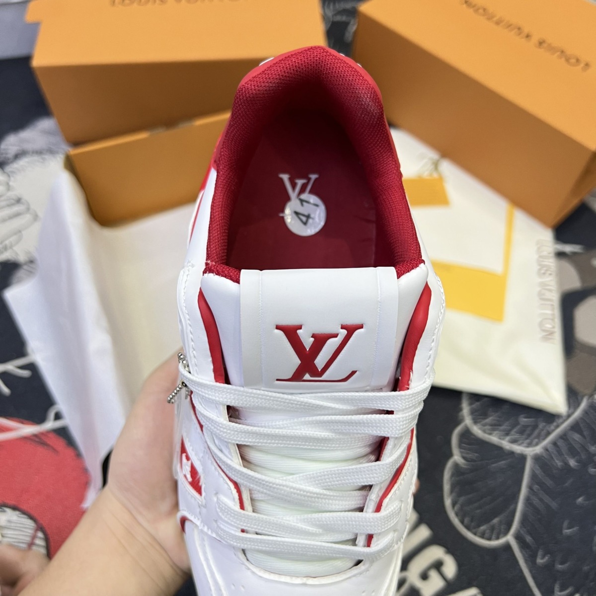 Giày Louis Vuitton LV Trainer 23 White Red Like Auth 4 scaled