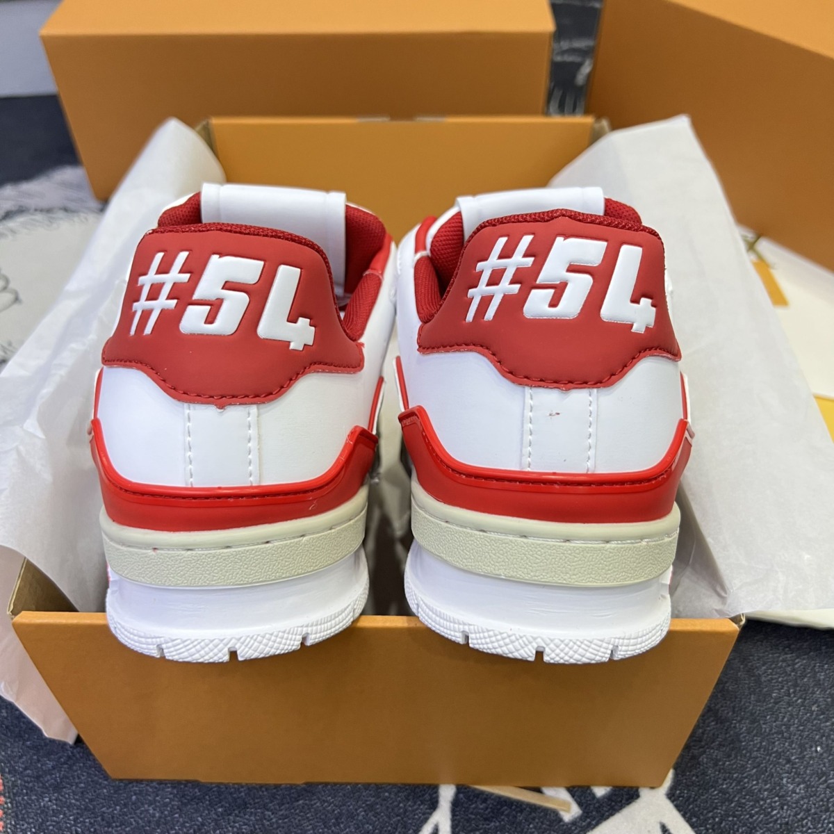 Giày Louis Vuitton LV Trainer 23 White Red Like Auth 6 scaled