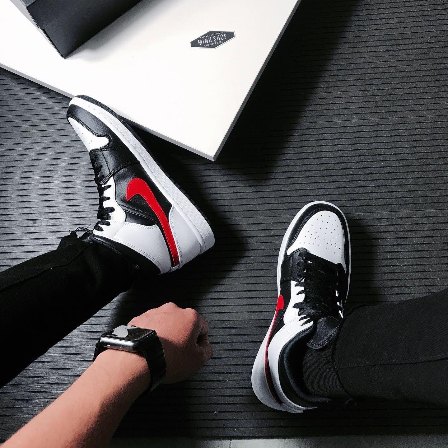 Giày Nike Air Jordan 1 Mid 'Chile Red' - JD1 MCK