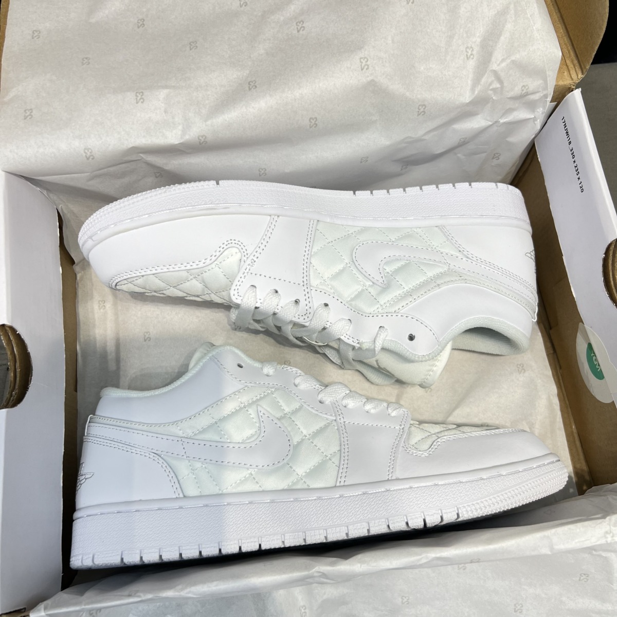 Giày Nike Air Jordan 1 Low Quilted ‘White’ Like Auth