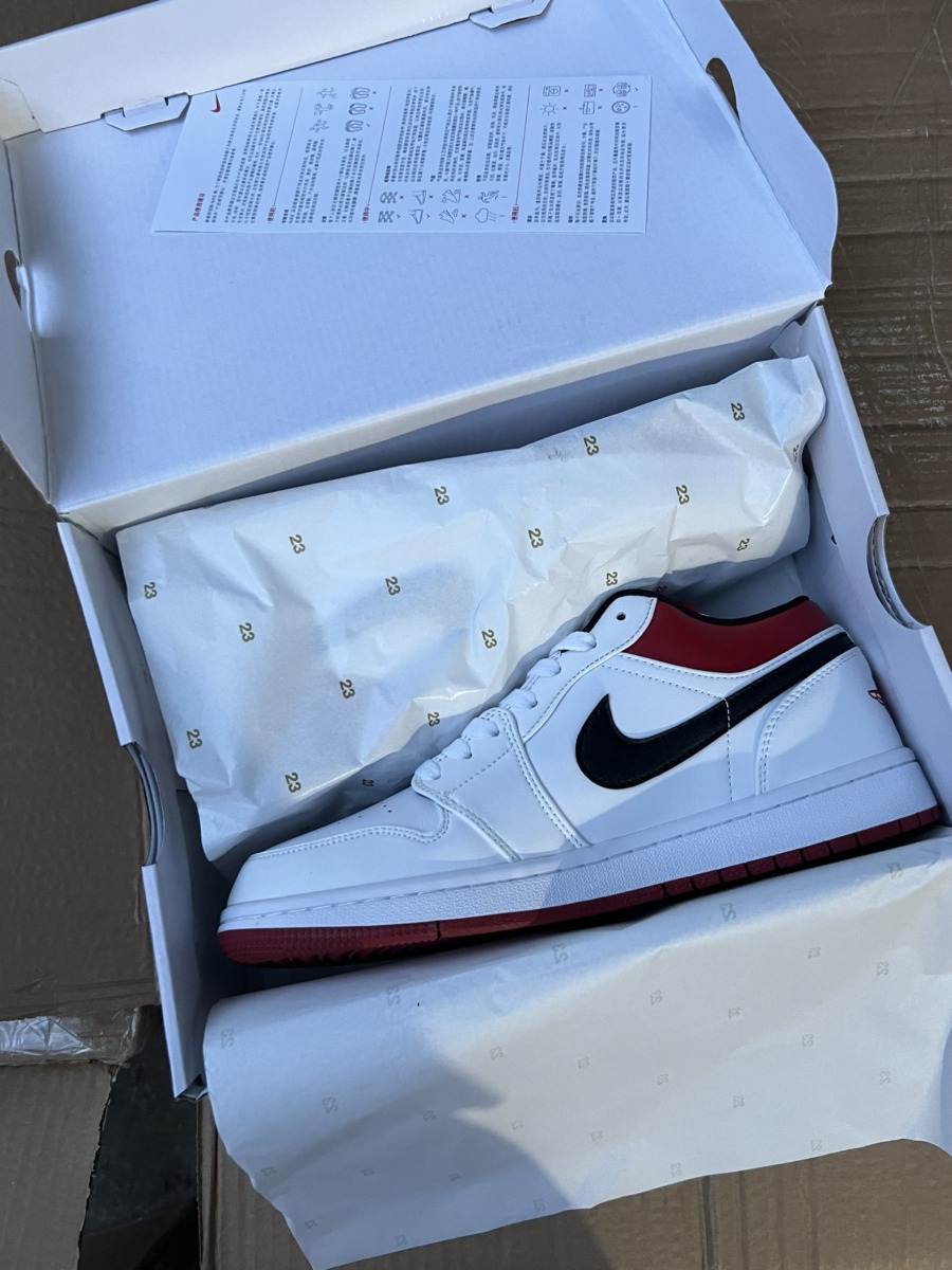 Giày Nike Air Jordan 1 Low GS ‘White Gym Red’ 553560-118 Like Auth