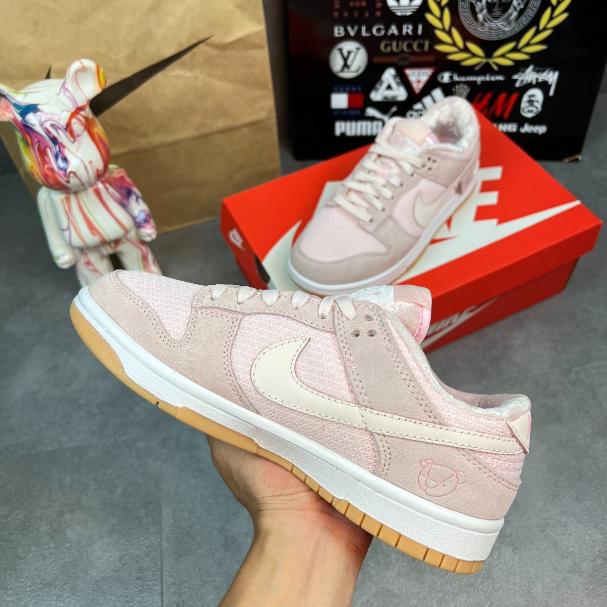 Giày Nike Wmns Dunk Low Teddy Bear Light Soft Pink
