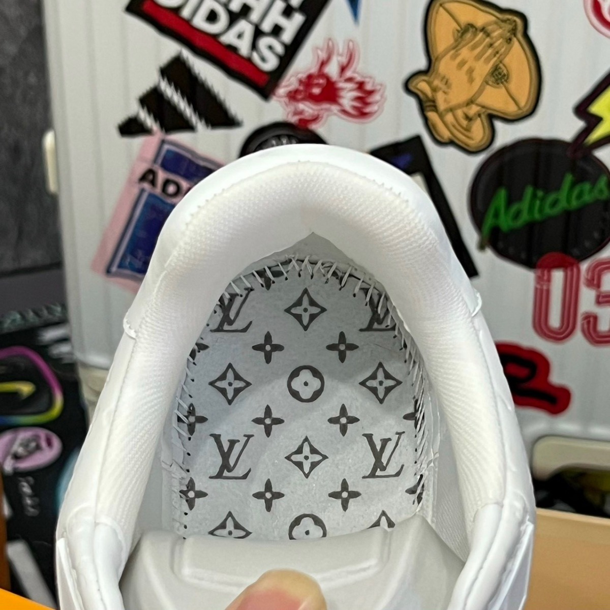 Giày LV Trainer #54 Trắng Hoa Like Auth 99.99%