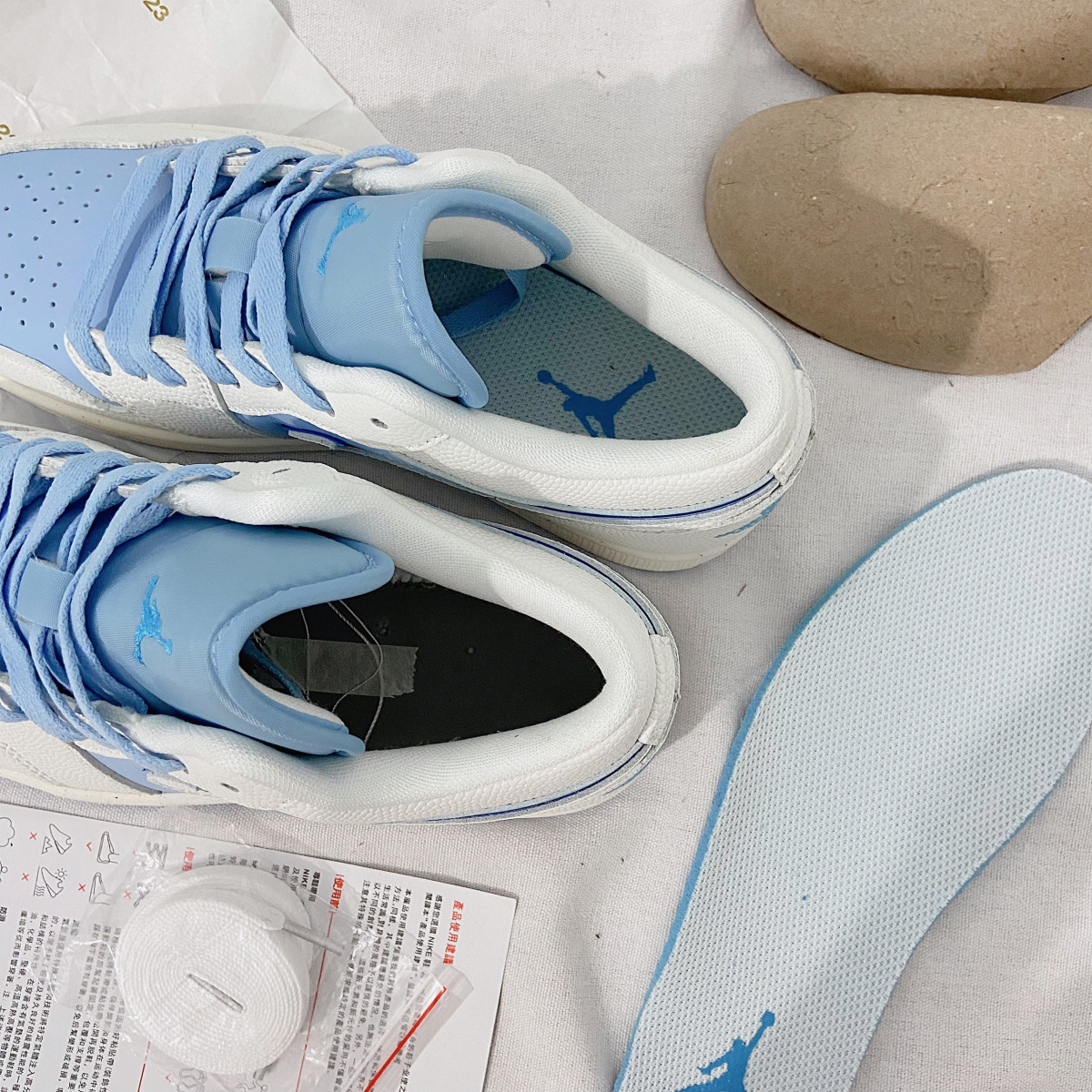 Giày Nike Air Jordan 1 Low SE Reverse Ice Blue (W) Like Auth