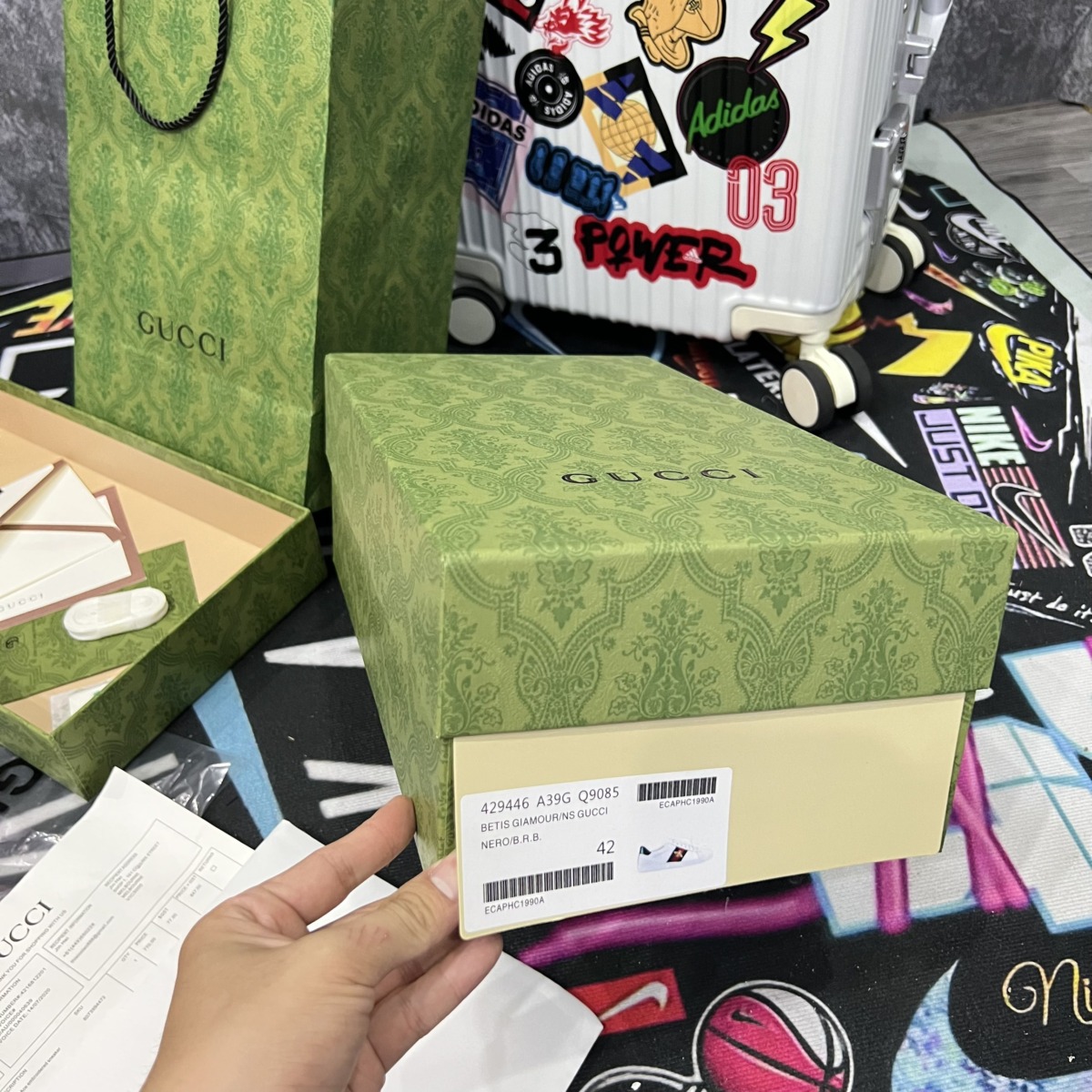 Giày Gucci Ace Embroidered Bee - Gucci Ong Like Auth
