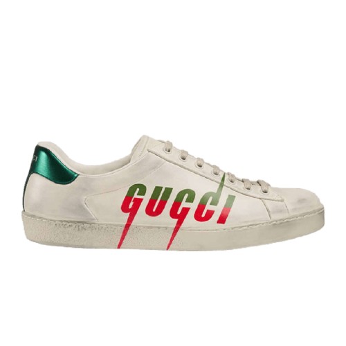 Giày Gucci Ace 'Gucci Blade Distressed White'