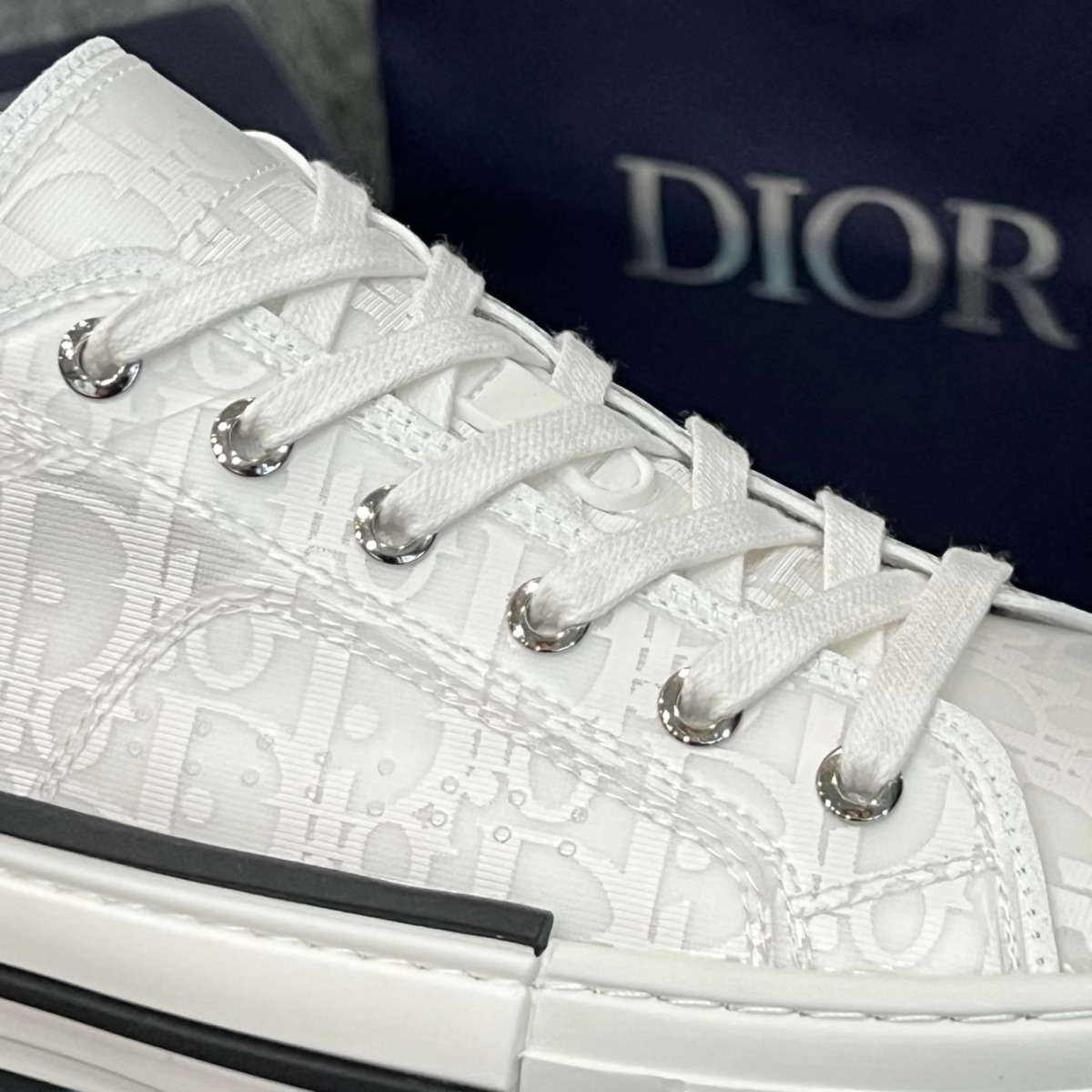 Giày Dior B23 Low ‘White Dior Oblique’ Best Quality
