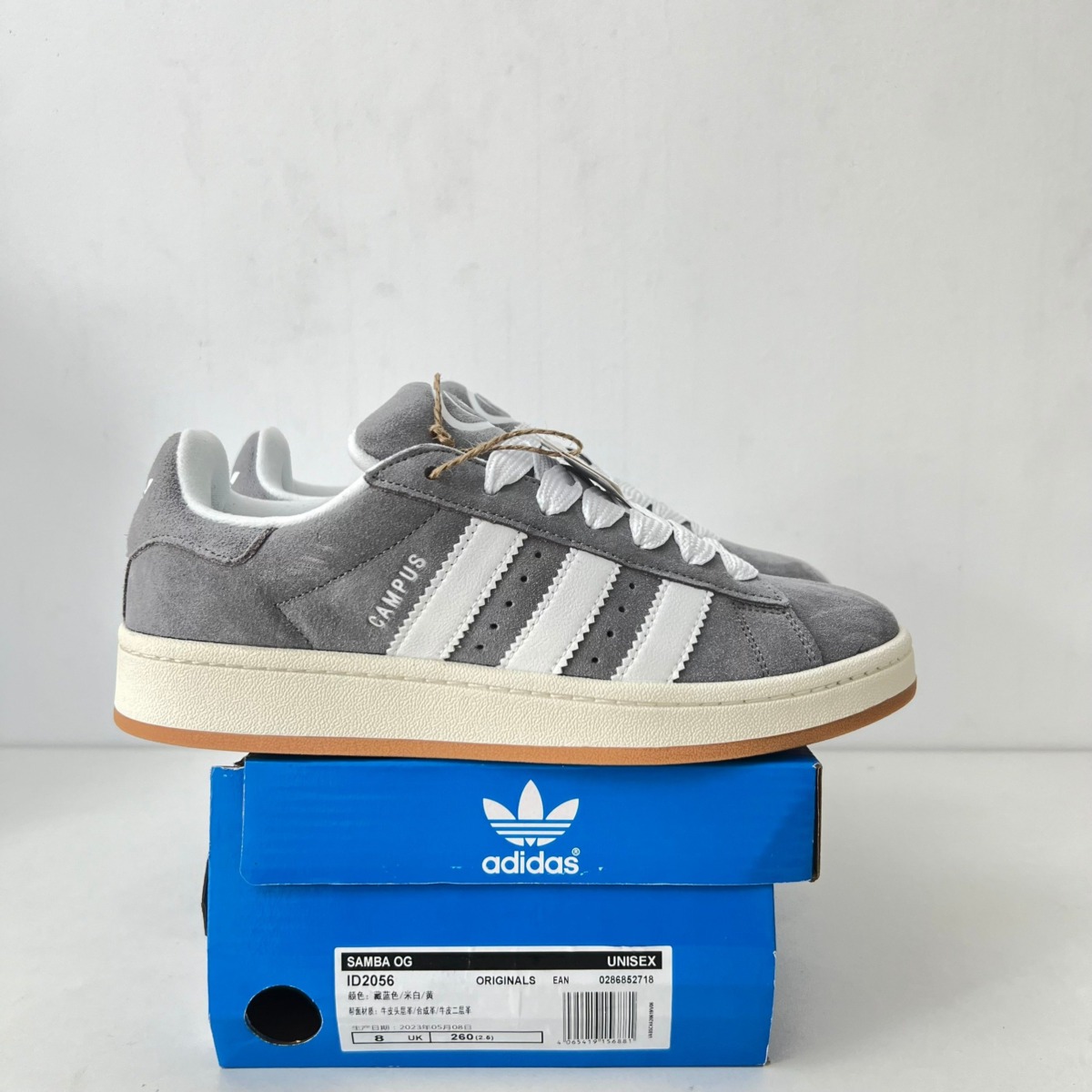 Giày Adidas Campus 00s 'White Gray' HQ6507 Like Auth