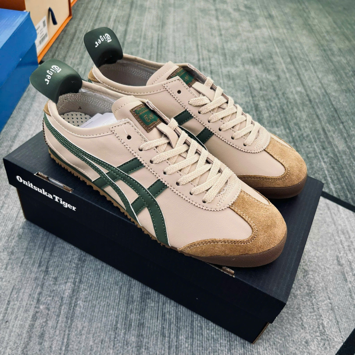 Giày Onitsuka Tiger Tokuten Beige Green Like Auth