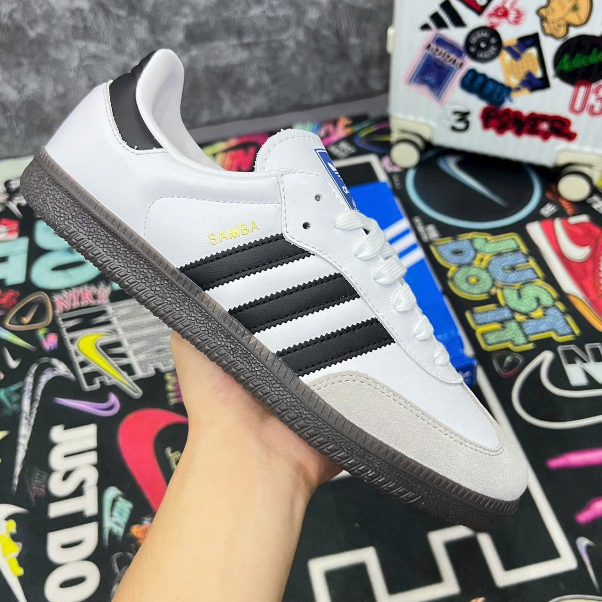 Giày Adidas Samba OG Cloud White Like Auth