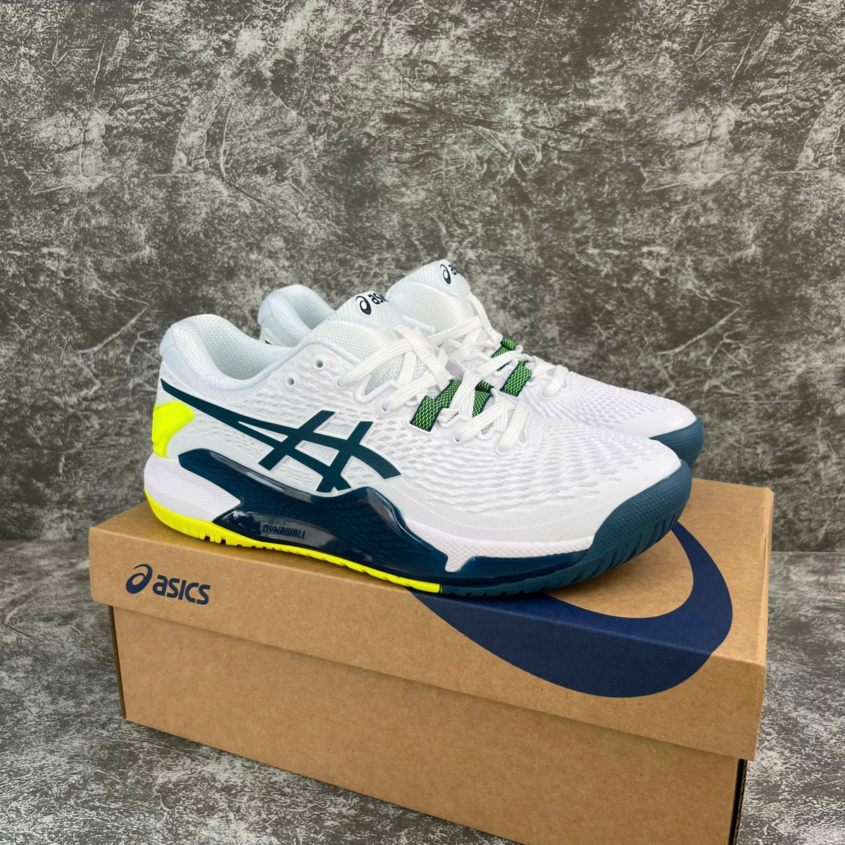 Giày ASICS Gel-Resolution 9 White Restful Teal Like Auth